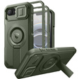 Etui pancerne do iPhone 16e, Dexnor CamProtect MagSafe, zielone