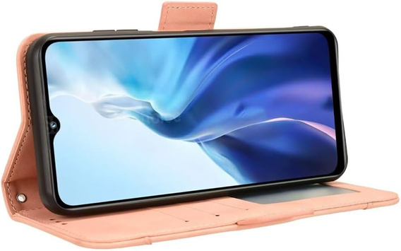 Etui z klapką do Xiaomi Redmi 15C 4G/LTE, Card Slot, różowe