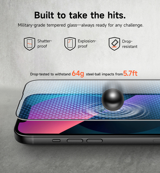 2x Szkło hartowane SURITCH do iPhone 16e / 14 / 13 Pro