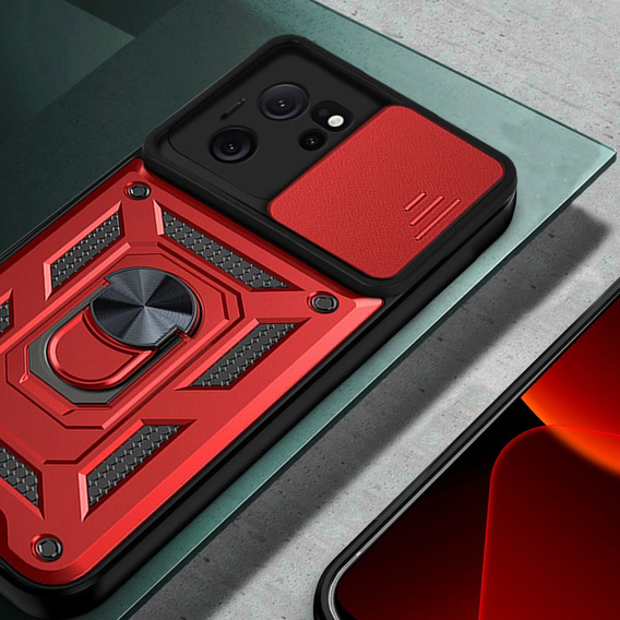 Etui pancerne do Xiaomi 13T / 13T Pro, CamShield Slide, czerwone