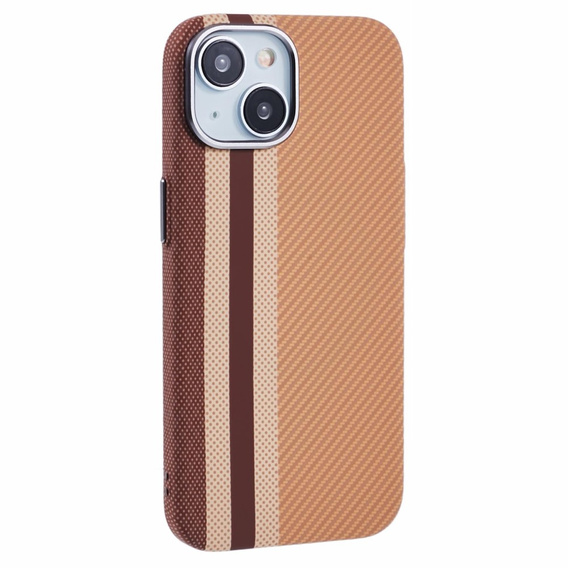 Etui do iPhone 13, Carbon Fiber MagSafe, żółte