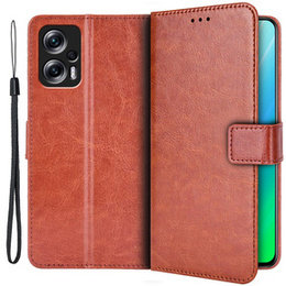Etui Wallet do Xiaomi Poco X4 GT 5G, Brown