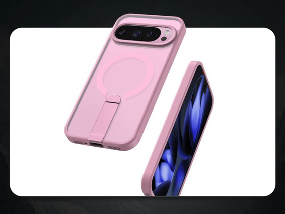 Etui Fusion Hybrid do Google Pixel 10 Pro XL, do MagSafe, z podstawką, różowe