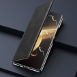 Etui z klapką do Honor Magic V3 5G, Wallet Nappa Texture, czarne