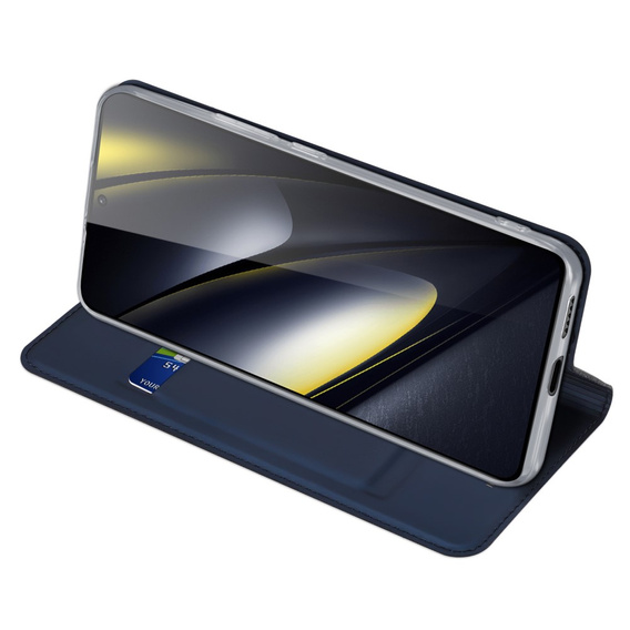 Etui Dux Ducis do Xiaomi Poco F6, Skinpro, granatowe