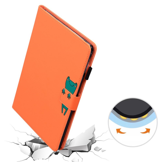 Etui do Lenovo Tab M10 Plus 10.6 Gen 3, z klapką, animal, pomarańczowe