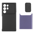 Pancerne etui do MagSafe na Galaxy S24 Ultra, ERBORD MagProtect Cam Slider, fioletowe