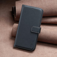 Etui z klapką do Samsung Galaxy S23 FE, BINFEN Wallet, czarne + szkło 9H