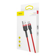 Baseus kabel USB-A na USB-C 0,5 m Cafule 3 A - Czerwono-Czarny
