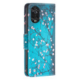 Etui z klapką do TCL 40 NxtPaper, Wallet, Sakura niebieskie