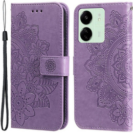 Etui z klapką do Xiaomi Redmi 13C / Poco C65, Mandala, fioletowe