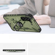 Etui pancerne do Samsung Galaxy S23, z ringiem, zielone