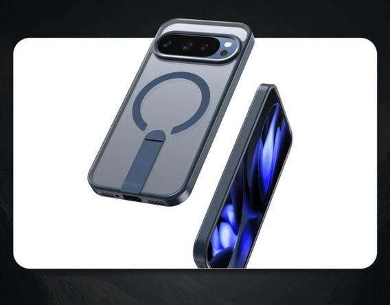 Etui Fusion Hybrid do Google Pixel 10 Pro XL, do MagSafe, z podstawką, niebieskie