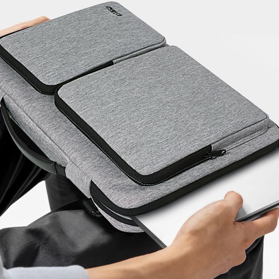 Tech-Protect Defender Bag, Etui Torba do laptopów 15-16 cali, Szara