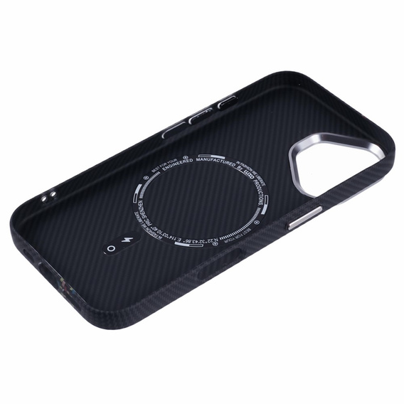 Etui do iPhone 16 Plus, Carbon Fiber MagSafe, czarne