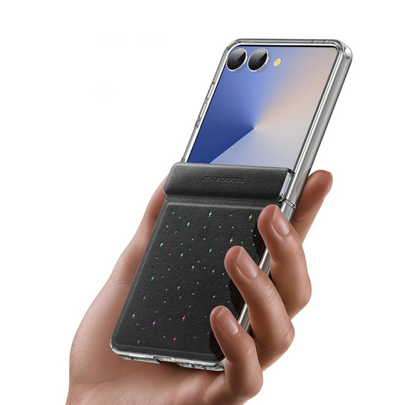 Etui Dux Ducis Stex Series do Samsung Galaxy Z Flip7 5G – czarne, skórzane
