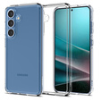 Etui Spigen do Samsung Galaxy S25+ Plus, Ultra Hybrid, przezroczyste + Szkło Hartowane 9H