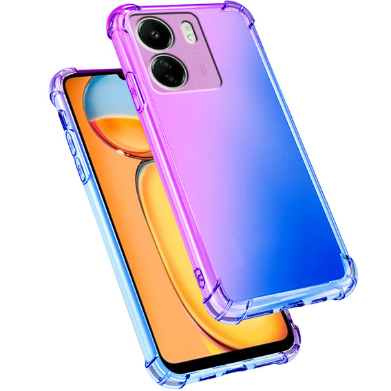 Etui Gradient Dropproof do Xiaomi Redmi 13C / Poco C65, Fioletowe / niebieskie