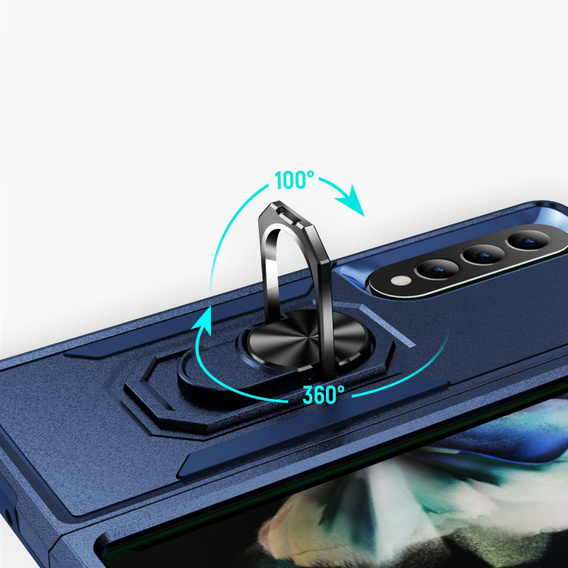 Etui pancerne do do Samsung Galaxy Z Fold 4 5G, Nox Case Ring, niebieskie