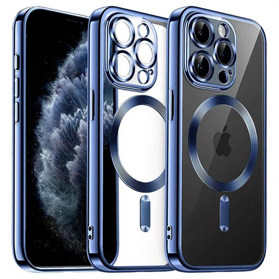 Etui do iPhone 11 Pro, Electro MagSafe, niebieskie + Szkło na ekran