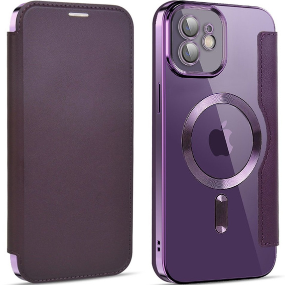 Etui z klapką do iPhone 11, RFID Wallet MagSafe z ochroną aparatu, fioletowe