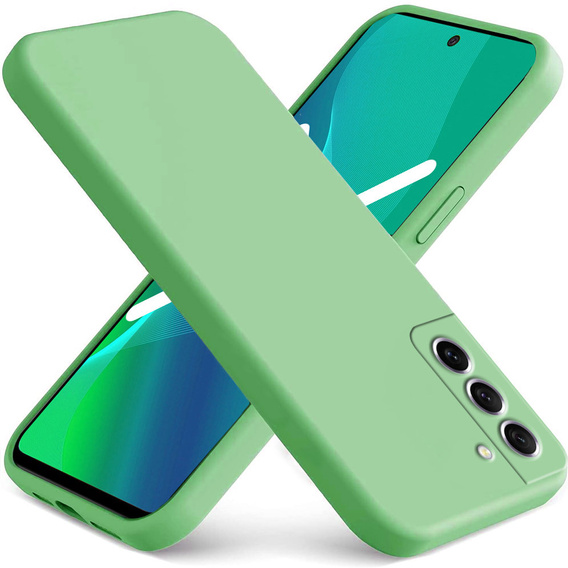 Etui do Samsung Galaxy S21 FE, Silicone Lite, miętowe