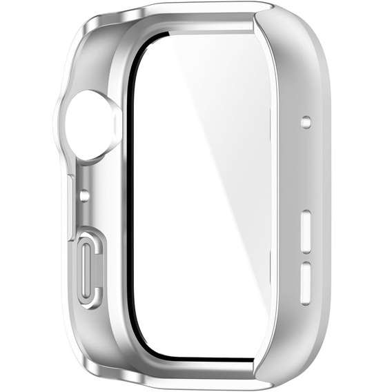 2w1 Etui z twardą ramką i szkłem hartowanym do Huawei Watch Fit 4 - srebrne