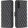 Etui z klapką do Samsung Galaxy A15, Wallet, BINFEN COLOR, czarne