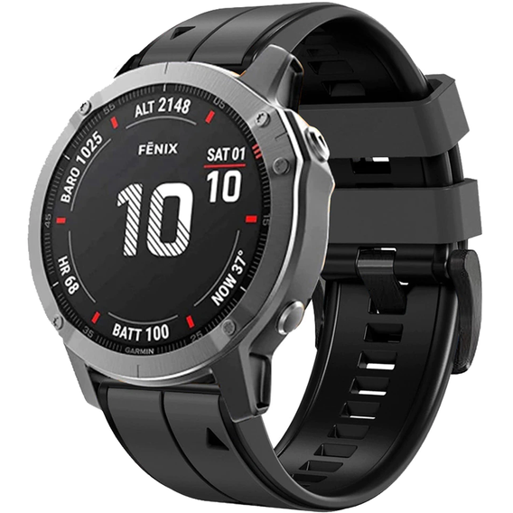 Pasek Silikonowy do Garmin Fenix 26mm, Black