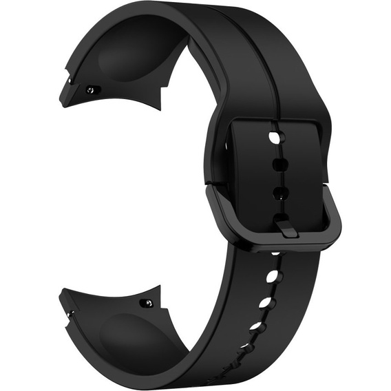 Pasek silikonowy do Samsung Galaxy Watch 4/5/6 40/42/43/44/45/46/47mm, Czarny