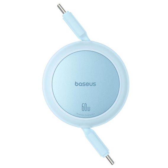 Baseus Free2Pull Mini – zwijany kabel USB-C 60W 1m - niebieski