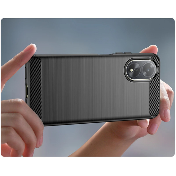 Etui do Oppo A38 4G / Oppo A18 4G, Carbon, czarne