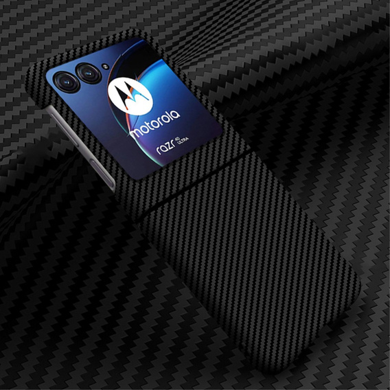 Etui PC Case do Motorola Razr 40 Ultra 5G, Karbon czarne