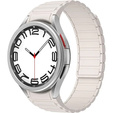 Pasek Magnetyczny do Samsung Galaxy Watch 4/5/6/7/FE 40/42/43/44/45/46/47mm, Biały