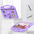 Etui do Samsung Galaxy Tab S7/S8/S9, Cute Patterns, z podstawką, Fioletowe