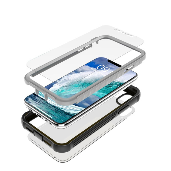 Etui do iPhone XR, Shockproof, z folią, czarne