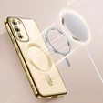 Etui do Samsung Galaxy S23 Plus, Electro MagSafe, złote + Szkło na ekran