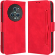 Etui z klapką do Honor Magic 5 Pro 5G, Card Slot, czerwone
