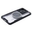 Etui do Xiaomi 13T / 13T Pro, z blaszką magnetyczną, Czarne / Przezroczyste