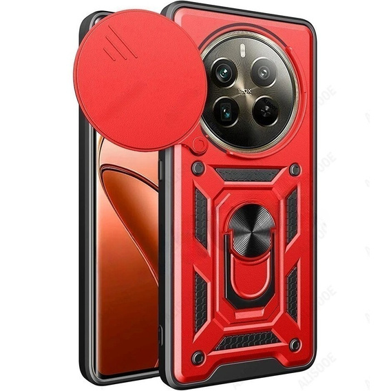 Etui pancerne do Realme 12 Pro 5G / 12 Pro+ 5G, CamShield Slide, czerwone
