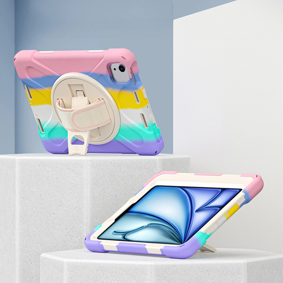 Etui do iPad Air 11" 2025/2024 (7/6 gen.), Pancerne obrotowe 360, Wielokolorowe