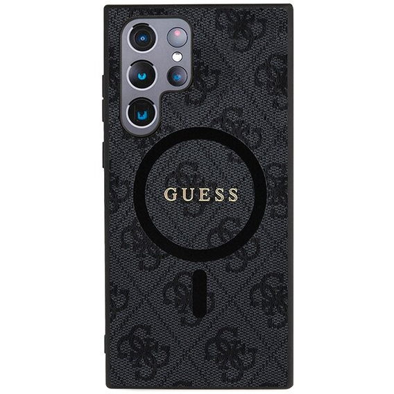Etui GUESS do Samsung Galaxy S24 Ultra, 4G Ring Classic Logo, szare