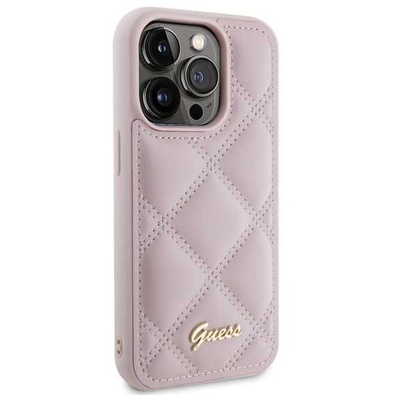 Etui Guess Quilted Metal Logo do iPhone 15 Pro