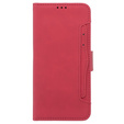 Etui z klapką do Oppo A38 4G / Oppo A18 4G, Card Slot, czerwone
