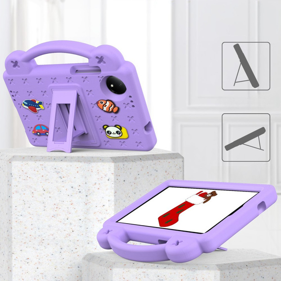 Etui do Xiaomi Redmi Pad SE 8.7", Cute Patterns, z podstawką, fioletowe