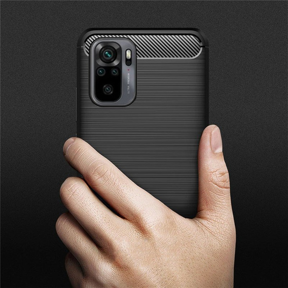 Etui do Xiaomi Redmi Note 10 / 10S, Karbon, czarne