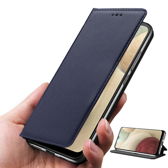 Skórzane Etui Wallet do Samsung Galaxy A02s, Dark Blue