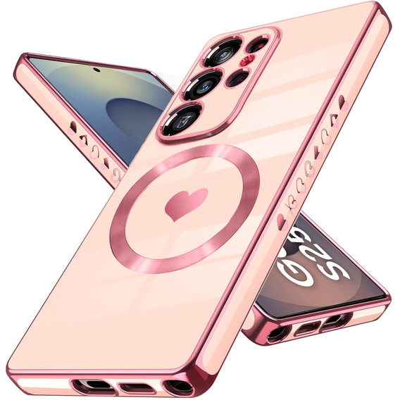 Etui do Samsung Galaxy S25 Ultra, MagSafe Heart, różowe 