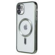 Zestaw Etui do iPhone 12, MagSafe Hybrid, zielone + Szkło