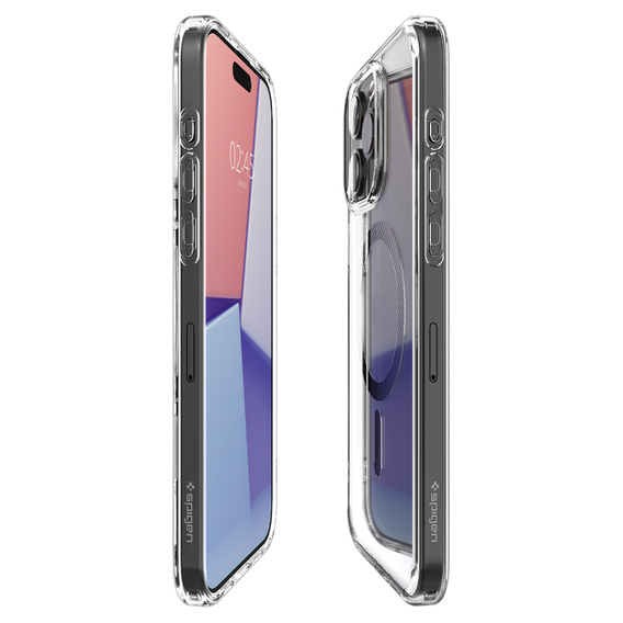 Etui z MagSafe Spigen do iPhone 15 Pro, Ultra Hybrid Carbon, przezroczyste